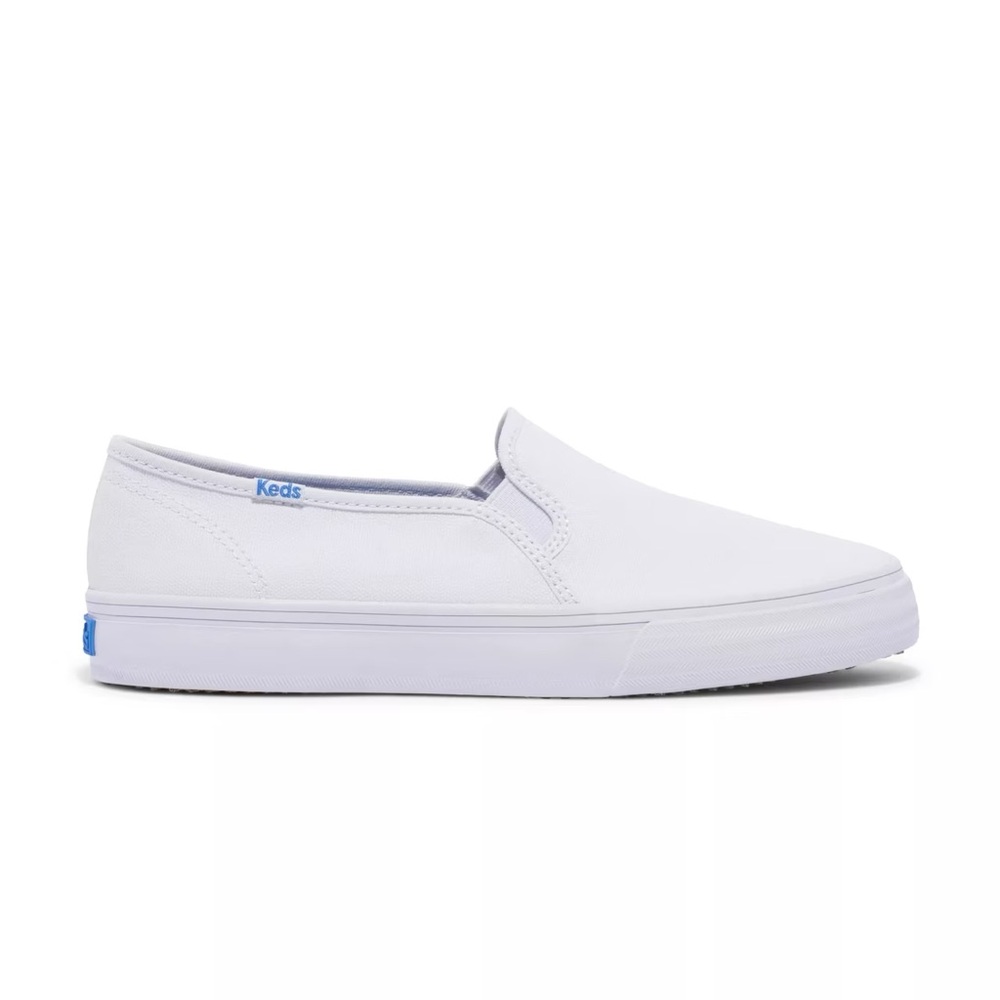 Keds Classic Double Decker White Canvas Slip-Ons